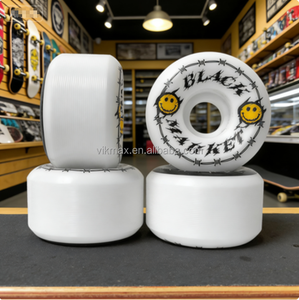 Roues de skateboard en polyuréthane Black Market 54 mm 88A, personnalisées, professionnelles, durables, double rocker, toutes surfaces, pièces de skateboard - Product Image 4