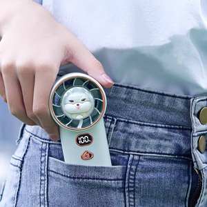 พัดลมมือถือเทอร์โบ พัดลมมินิ USB พัดลมพกพากลางแจ้ง แบตเตอรี่คู่ อายุการใช้งานแบตเตอรี่ยาวนาน - Product Image 3