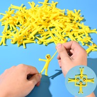 Jouet anti-stress Minion extensible à visage souriant - Jouet éducatif pour la coordination œil-main et la communication parent-enfant 6cm