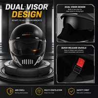 Casque intégral de moto PP avec double visière, absorption des chocs EPS, rembourrage interne, casque de moto professionnel pour la course