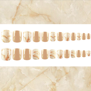 24 Uds./caja <span class=keywords><strong>Uñas</strong></span> Postizas 3D para Mujer, <span class=keywords><strong>Uñas</strong></span> de Presión con Diseño de Cabeza Cuadrada, <span class=keywords><strong>Uñas</strong></span> Artificiales <span class=keywords><strong>Cortas</strong></span>, Decoración de <span class=keywords><strong>Uñas</strong></span> - Product Image 2