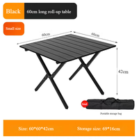 Ensemble complet de pique-nique de camping en plein air-Table pliable en alliage d'aluminium avec chaises pour pique-nique et vente en plein air
