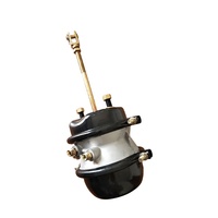 T30-30 ruang rem ganda panjang ulir batang dorong 255mm benang Inlet udara 3/8 "-18 NPTF