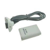 Pour manettes sans fil Xbox 360, kit de batterie rechargeable 4800 mAh avec câble de charge