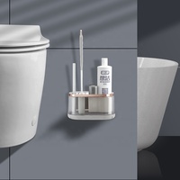 Kworld Fabricant chinois Ensemble de brosse de toilette en plastique multifonctionnel pour salle de bain