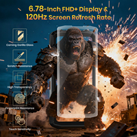 Téléphone robuste Fossibot F113 12 Go + 256 Go, batterie 20000 mAh, appareil photo 50 MP, étanche IP68, NFC, réseau 5G, pour la randonnée en plein air