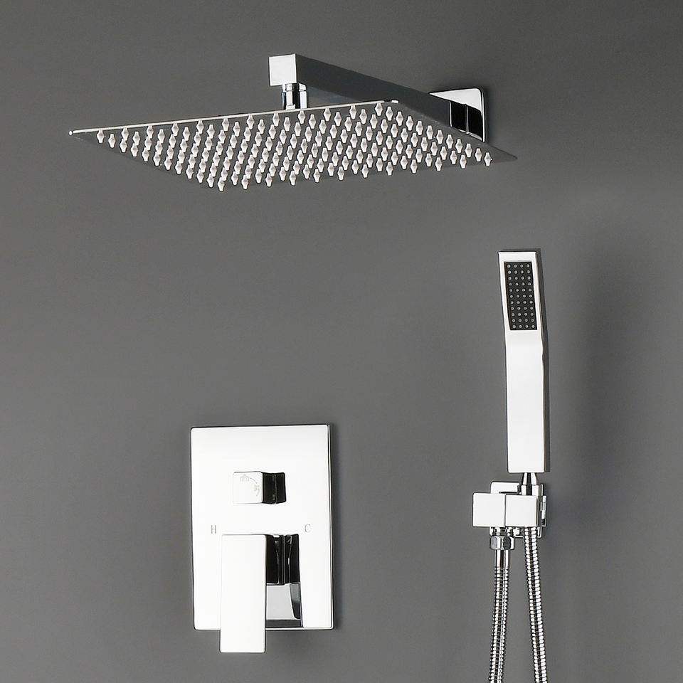 Modern ORB Matte Black Rainfall Shower Set for Hotel - Image 5