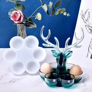 Factory Wholesale Custom DIY Silicone Mold For Epoxy Resin Egg Tray Jewelry Storage Holder