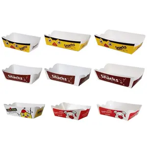 Крафт-бумага, Портативный Ланч-салат, лапша, контейнер для жареной курицы, картофеля фри, упаковка для еды, сэндвич-бургер