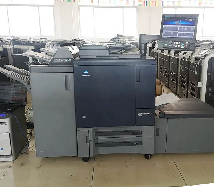 रंग डिजिटल मुद्रण उत्पादन प्रणाली Konica Minolta Bizhub प्रेस C1060 C1070 इस्तेमाल copiers मशीनों