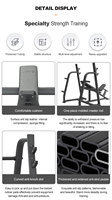 Banc de musculation inclinable robuste, cadre en acier 100*50*T2.5mm, 72KG, support pour barre et rangement de plaques, banc olympique pour salle de sport commerciale