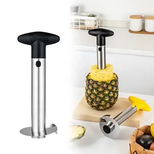Amazon Hot Selling Home Essentials Kitchen Tool Stainless Steel Pineapple Corer Slicer Peeler Cutter Stem Remover