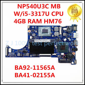 Placa base para ordenador portátil <span class=keywords><strong>Samsung</strong></span> NP540U3C, con <span class=keywords><strong>i5</strong></span>-3317U, 4GB de RAM, HM76, BA92-11565A, BA92-11565B, BA41-02155A, 100% probada, envío rápido - Product Image 2