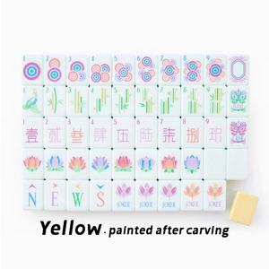 <span class=keywords><strong>Jeu</strong></span> de Mahjong Américain Rouge de Luxe Personnalisé sur le Thème de Noël, Plateau en Acrylique à Quatre Couches avec 160 Tuiles de <span class=keywords><strong>Jeu</strong></span> Gravées - Product Image 2