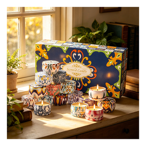 Kits de fabrication de bougies de luxe avec emballage en pot et couvercle blanc, mélange de soja aromatique, pour cadeaux de mariage, présentoir de boutique, collection de luxe - Product Image 4