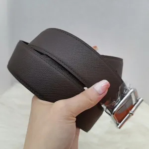 real leather epsom reversible belts grey black calfskin designer belts men luxury branded belt for women