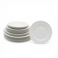 Assiette ronde en mélamine blanche de 7 pouces, écologique, personnalisable, pour restaurant commercial