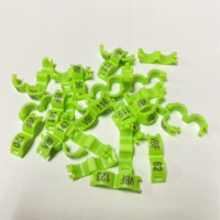 Bagues colorées avec étiquette en plastique à lettres blanches pour pattes de pigeon de course .AA