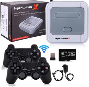 Super Console X Console de jeu rétro sans fil avec 41000+ jeux 50+ <span class=keywords><strong>émulateur</strong></span>s avec double joystick 2.4GHz 4k 128GB - Product Image 6