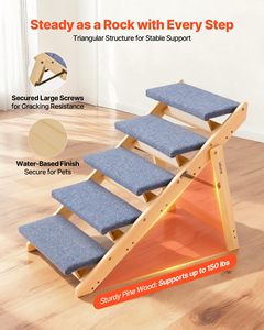 <span class=keywords><strong>Rampe</strong></span> pliable en bois écologique <span class=keywords><strong>pour</strong></span> chiens et chats LHJY Factory avec 4 niveaux - Escalier portable <span class=keywords><strong>pour</strong></span> animaux de compagnie <span class=keywords><strong>pour</strong></span> lits et voitures - Product Image 3