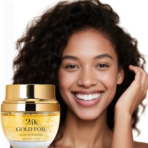 <span class=keywords><strong>Crema</strong></span> Facial Antioxidante Iluminadora de la Piel con Oro 24K de 50G, Vegana, Fortalece la Barrera Cutánea, Calmante e Hidratante, Venta al por Mayor - Product Image 1