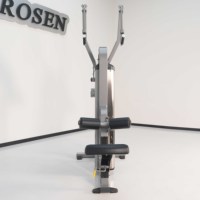 Machine professionnelle de tirage vertical à poulie (Lat Pull Down) à charge par pignon, en acier galvanisé Q235, de la marque Shandong ROSEN, pour centres de fitness.