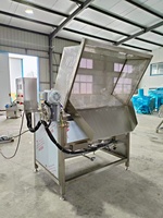 Friteuse Commerciale Automatique à Panier Rotatif, Chauffage Gaz ou Électrique pour Ligne de Transformation Alimentaire