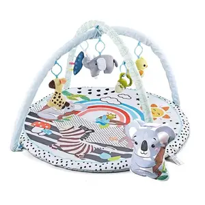 KSF婴儿健身房游戏垫睡眠儿童玩具和游戏地毯健身音乐男婴玩具踏板钢琴游戏垫动物拨浪鼓