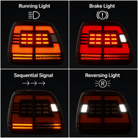Conjunto de Luces Traseras LED Modificadas con Luz de Circulación Diurna y Señal de Giro Secuencial para Lexus LX470 2004-2007 UZJ100