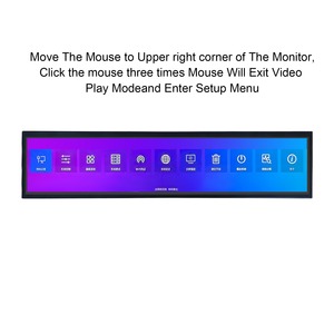 1920X360 Reclame Monitor Outdoor 500nit Usb2.0 Auto Play Video Gesplitst Scherm 21.3Inch Gestrekte Display Strip Bar Lcd Monitor - Product Image 5