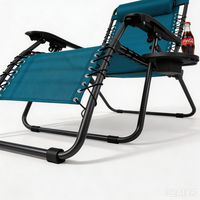 Chaise pliante robuste de haute qualité à séchage rapide, imperméable, durable, réglable, pour l'extérieur, avec plateau latéral, fauteuil inclinable zéro gravité