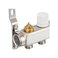 Collecteur de distributeur d'eau en acier inoxydable collecteur moderne de chauffage par le sol HVAC avec débitmètre BJ35005
