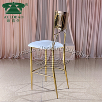 Chaises de bar modernes dorées pour mobilier de club, idéales pour la salle à manger, l'extérieur, l'hôtel et le salon
