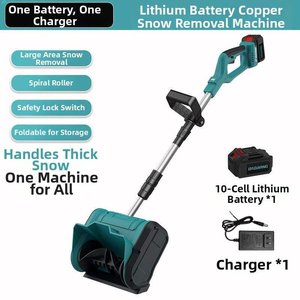 Souffleuse à neige sans fil 21V pliable avec batterie au lithium pour le nettoyage de la neige à la maison, au garage, à l'école - Product Image 2