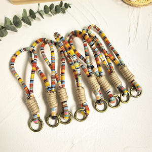 Cordón para Llaves Tejido a Mano, Estilo Bohemio Étnico, Colorido, con Anillo de Latón para Llaves y Bolsos, Hecho en China, para Todas las Estaciones - Product Image 3