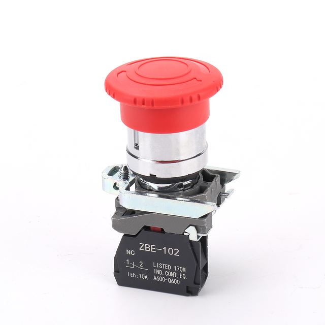 XB4-BS542 Emergency Stop Button NC Red Momentary 40mm Mushroom Head Spring Return Rotary Push Switch IP65 Level 1NO Combination