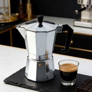 Machine à café expresso <span class=keywords><strong>italienne</strong></span> en aluminium de qualité supérieure, cafetière Moka <span class=keywords><strong>pour</strong></span> barista à domicile, accessoires classiques - Product Image 5
