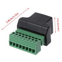 Connecteur adaptateur Ethernet RJ45 femelle vers ressort 3.81mm, bornier 8 broches CCTV numérique DVR