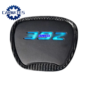 Funda de Cuero Personalizada para Volante de Dodge Charger 15-21, Cromada, con Cubierta de Bocina, 6ET051VXAA 1ZY191X9AG 5QX40XDVAA, Acabado SRT - Product Image 1