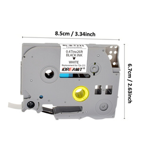 Cinta de Etiquetas TZe231 de 12 mm, Negra sobre Blanca, Laminada, Resistente al Agua, Compatible con la Impresora de Etiquetas Brother <span class=keywords><strong>P</strong></span>-<span class=keywords><strong>Touch</strong></span> PT-D210 D220 <span class=keywords><strong>H110</strong></span> - Product Image 2