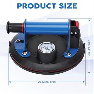 Ventouses à main industrielles de 8 pouces, robustes, <span class=keywords><strong>avec</strong></span> <span class=keywords><strong>poignée</strong></span>, personnalisables OEM/ODM pour le levage de vitres, 1 paquet - Product Image 2