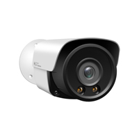 Caméra de sécurité AI 8MP couleur 30m POE Bullet Design avec carte SD et boîtier métallique bidirectionnel