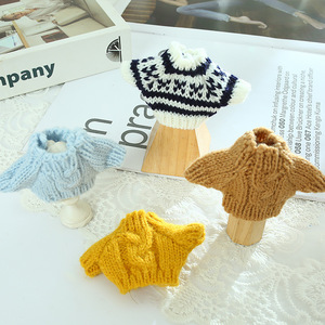 10cm bebek ceket kumaş Mini örme yün küçük giysiler, batı yayla usta köpek Ob11 bebek yedek kazak - Product Image 4