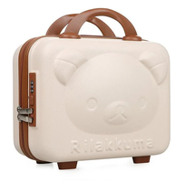 Valise de voyage rigide en ABS motif ours de dessin animé 14 pouces pour cosmétiques et cadeaux