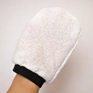 Hot Sale Beliebte reine Farbe 100% natürliche Viskose Peeling-Handschuh Korean Nylon Scrub Glove Peeling-Handschuhe