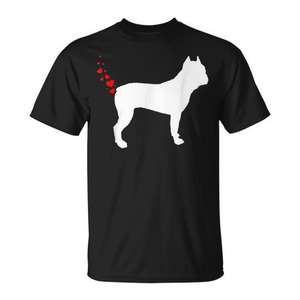 Camiseta Pitbull Dog Owner Valentine Heart Farts, color negro, unisex, talla para adultos - Product Image 1