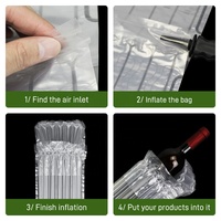 Sac de protection pour bouteille de vin, durable, écologique, en plastique, coussin d'air, emballage gonflable, antichoc, sac à colonne d'air