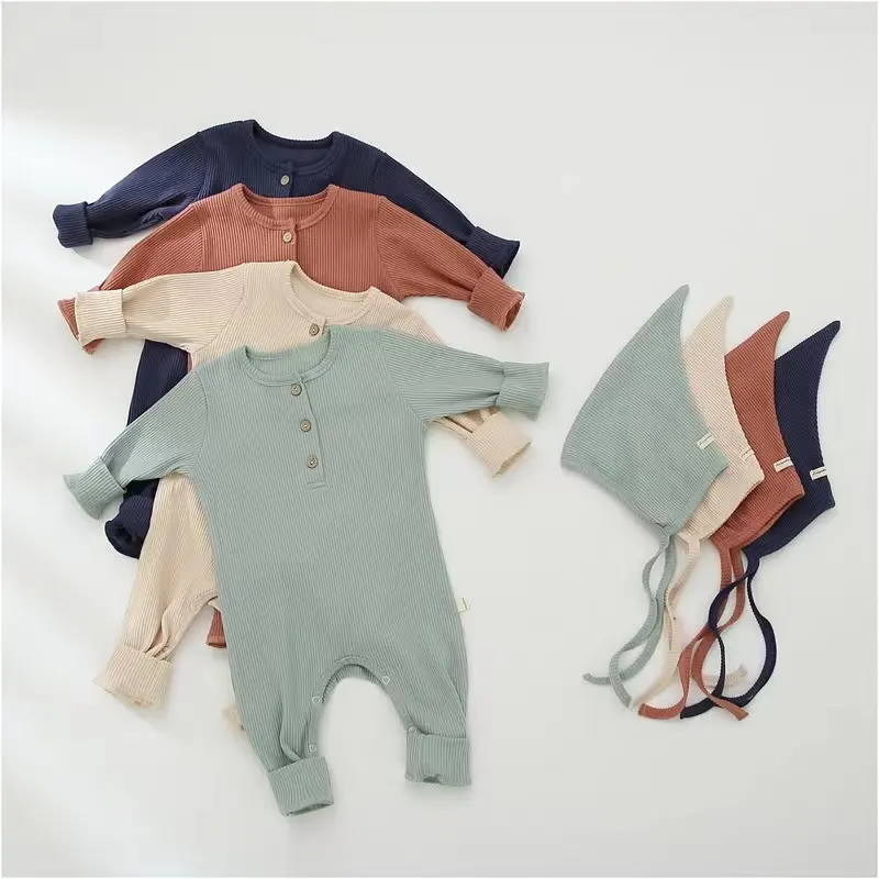 Designer Winter 100%Cotton Knit Boy and Girl Infants Sweater Clothes Baby Romper Pajamas