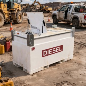Station mobile et portable de haute qualité 2000L/250 gallons avec pompe à double paroi montée sur remorque pour essence - Product Image 4
