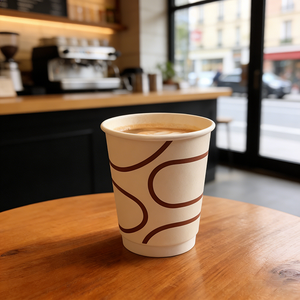 Venta de Fábrica: Vasos de Papel Ecológicos Desechables con Logotipo Personalizado de 10oz, 12oz y 16oz, de Doble Pared para Bebidas Calientes y Frías, para Refrescos, Café, Leche y Té - Product Image 2